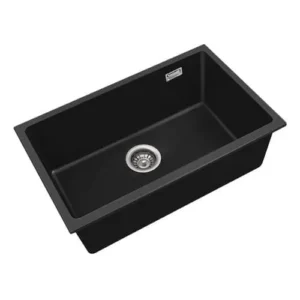Lumen G Black black granite composite sink with single-bowl design