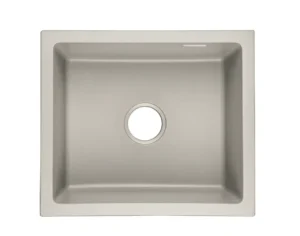 Lumen Terra Grey grey granite composite sink with single-bowl design