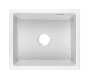Lumen Terra White white granite composite sink with single-bowl design