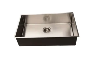 Lumen Core Silver stainless steel sink detail in silver finish