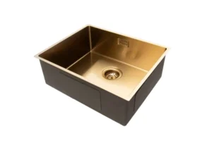Lumen Solo Gold gold stainless steel sink with single-bowl design