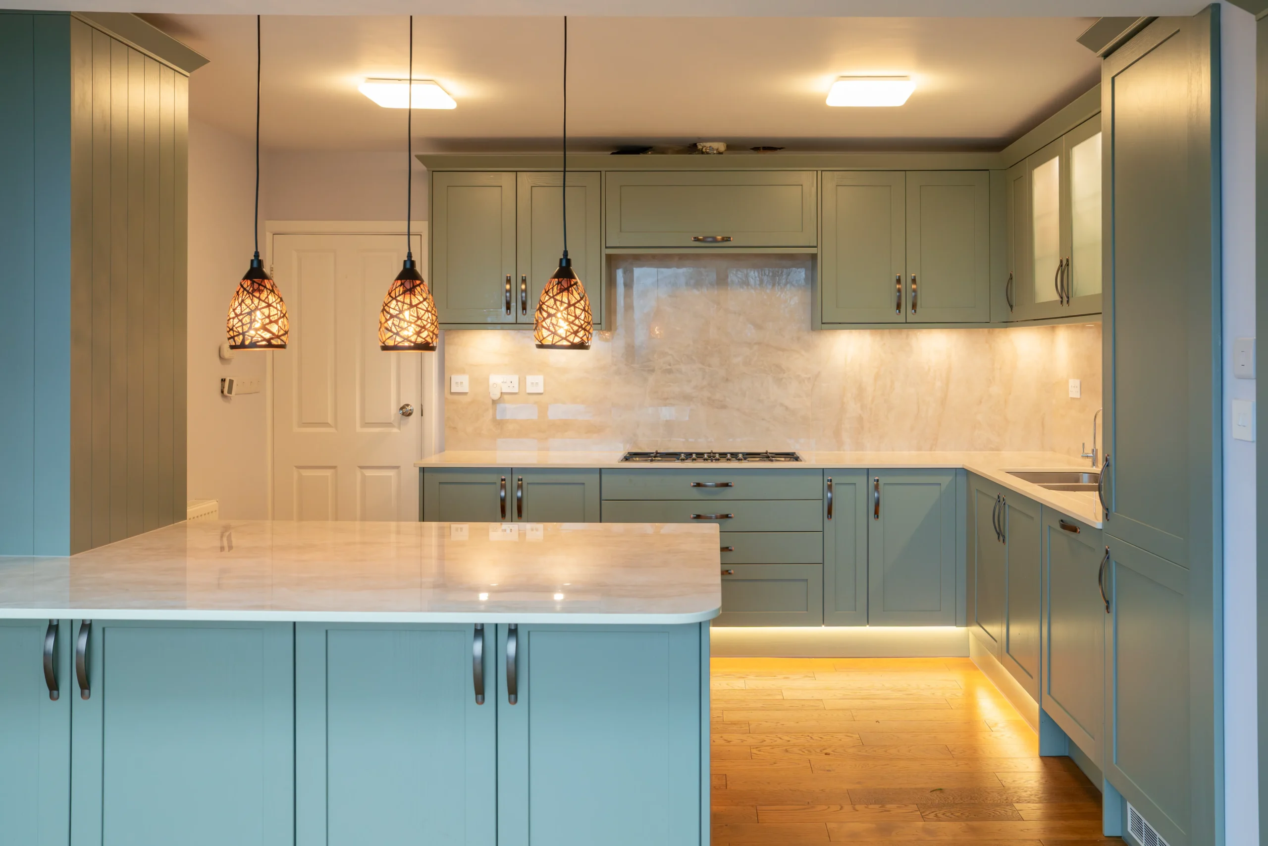 Crema sintered stone worktop showing cream veining