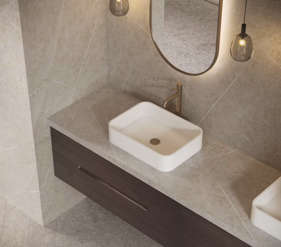 Bathroom vanity with Adia Dekton worktop