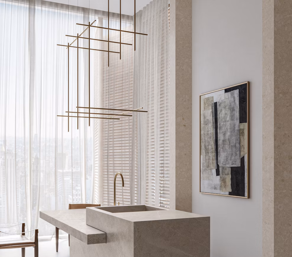 Minimal kitchen island with Ava Dekton worktop