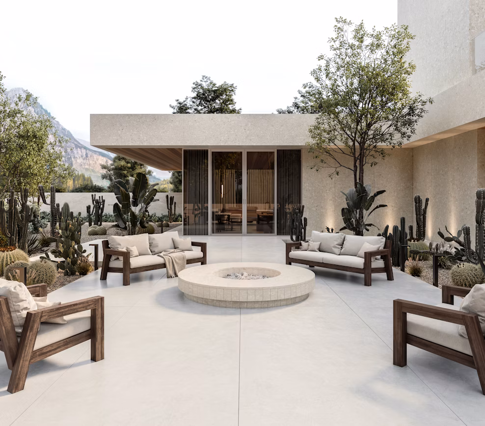 Outdoor terrace with Ava Dekton floor surface