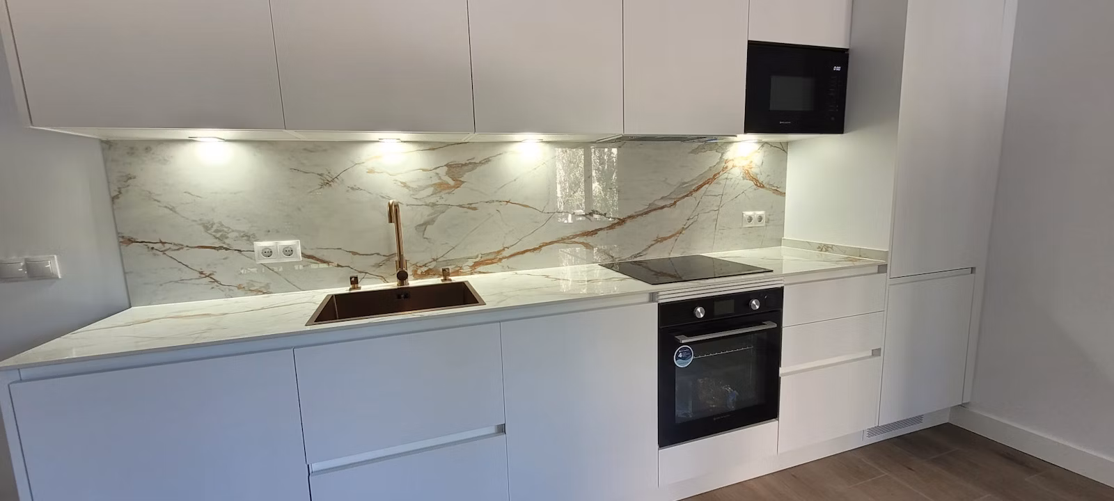 Awake Dekton worktop in a completed kitchen project