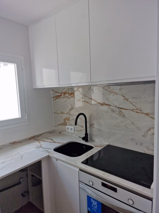 Installed Awake Dekton worktop in a kitchen setting