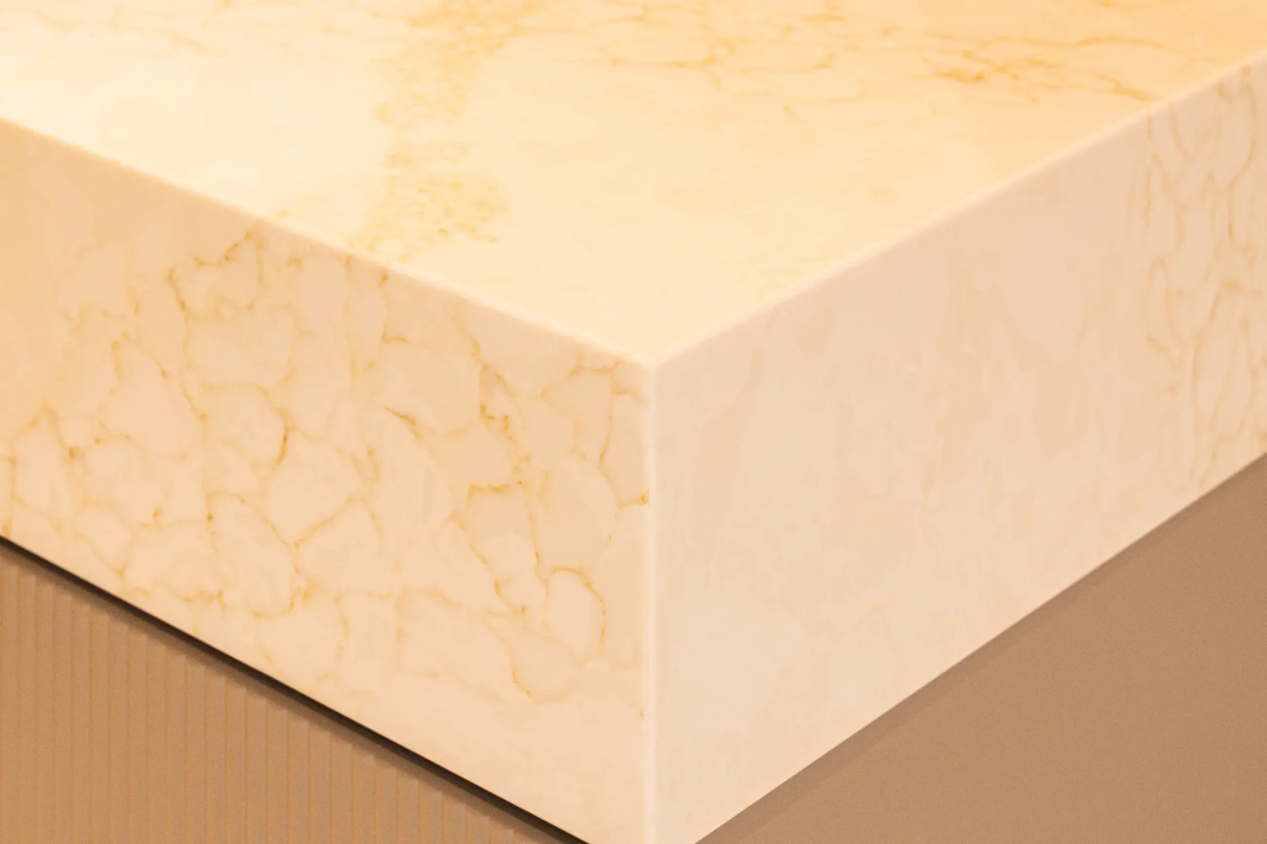 Gold Superior worktop showing elegant grey and soft gold veining