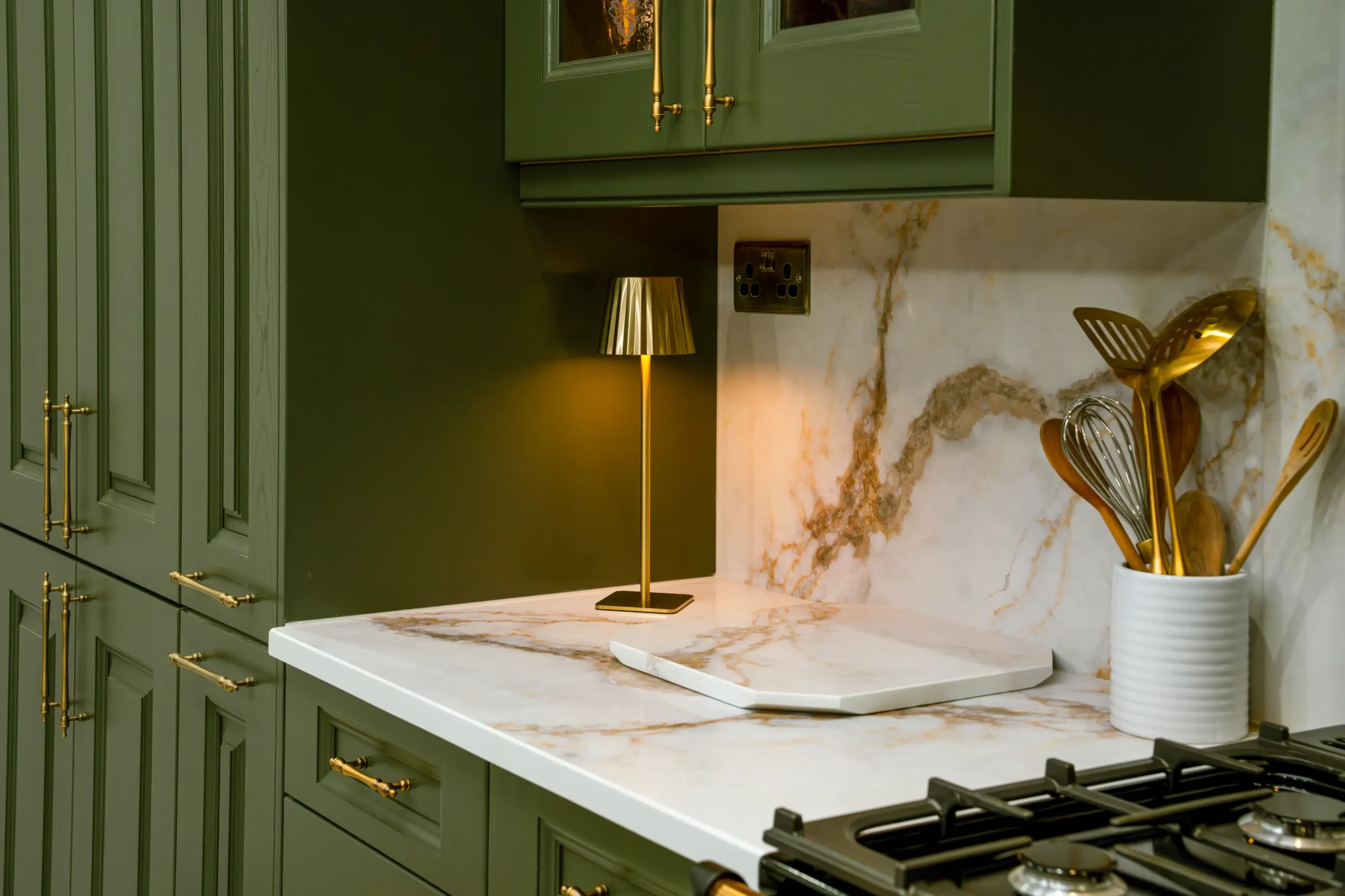 Palermo worktop surface with soft grey veining