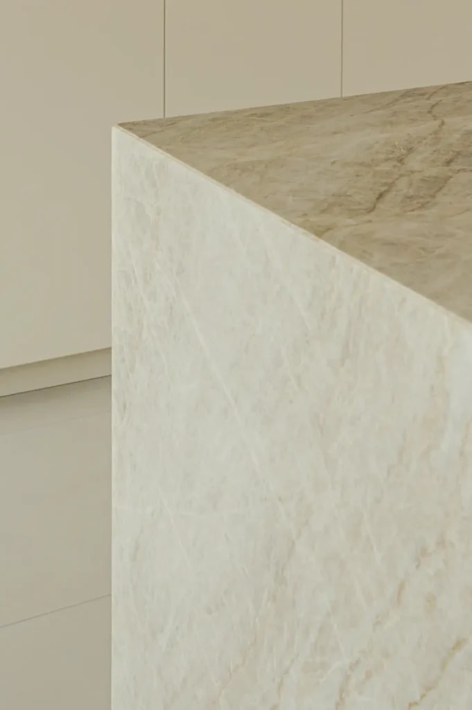 Taj Mahal Quartzite Worktops in a South West London Loft Kitchen project gallery image 5