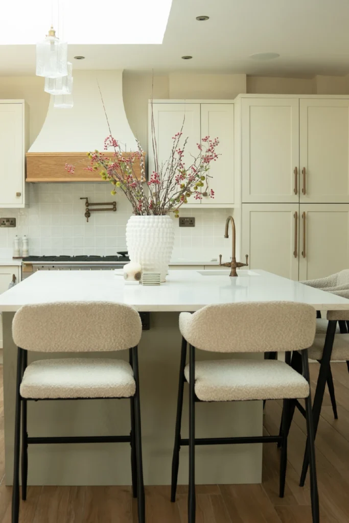 Bespoke kitchen featuring ELORĀ worktops and a central island