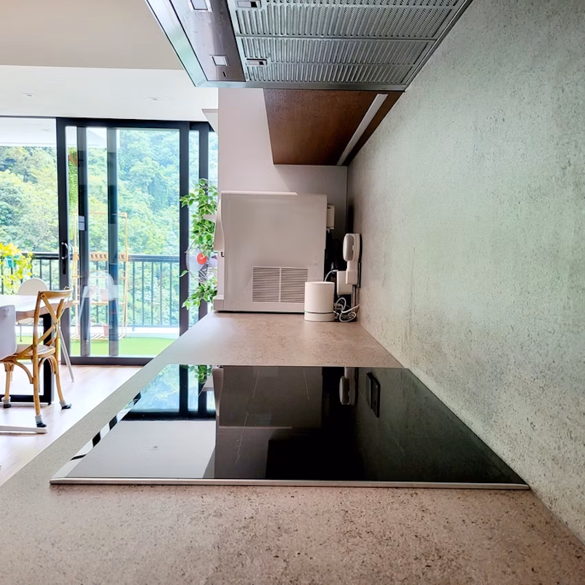 Keon Dekton worktop in a completed kitchen project