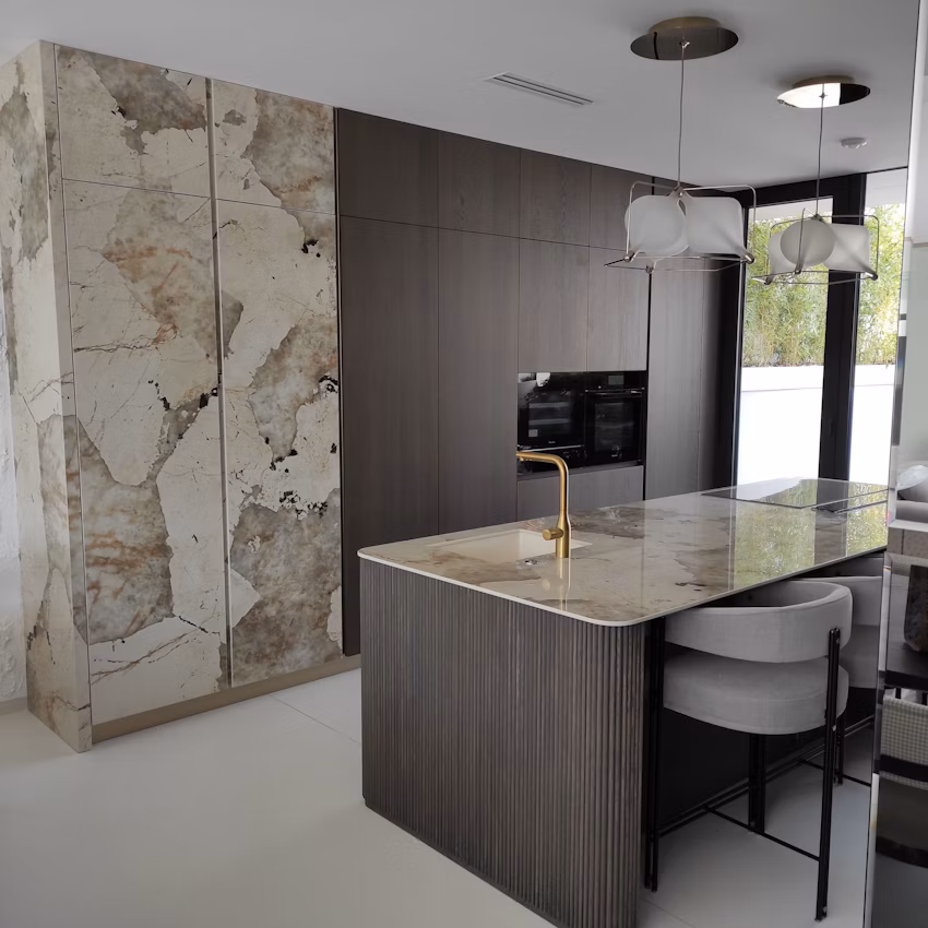 Installed Khalo Dekton worktop in a kitchen setting