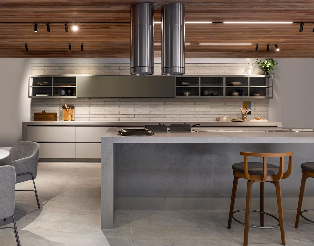 Kovik Dekton worktop in a completed kitchen project