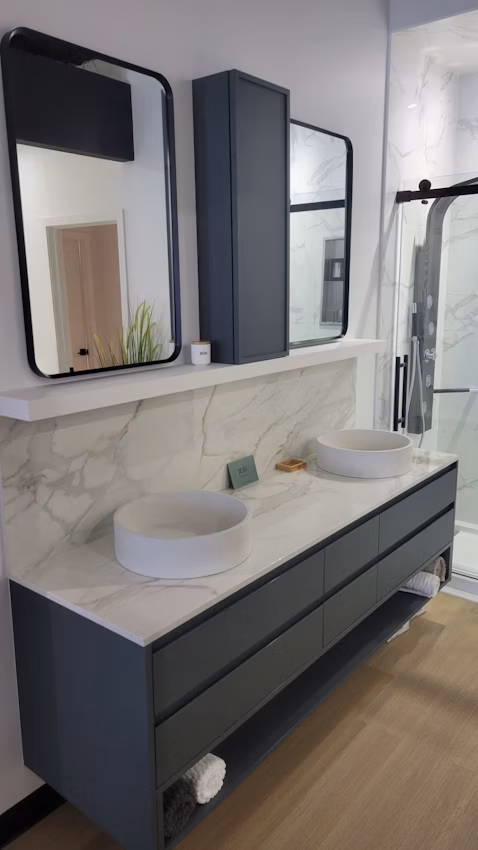 Bathroom vanity with Lucid Dekton worktop