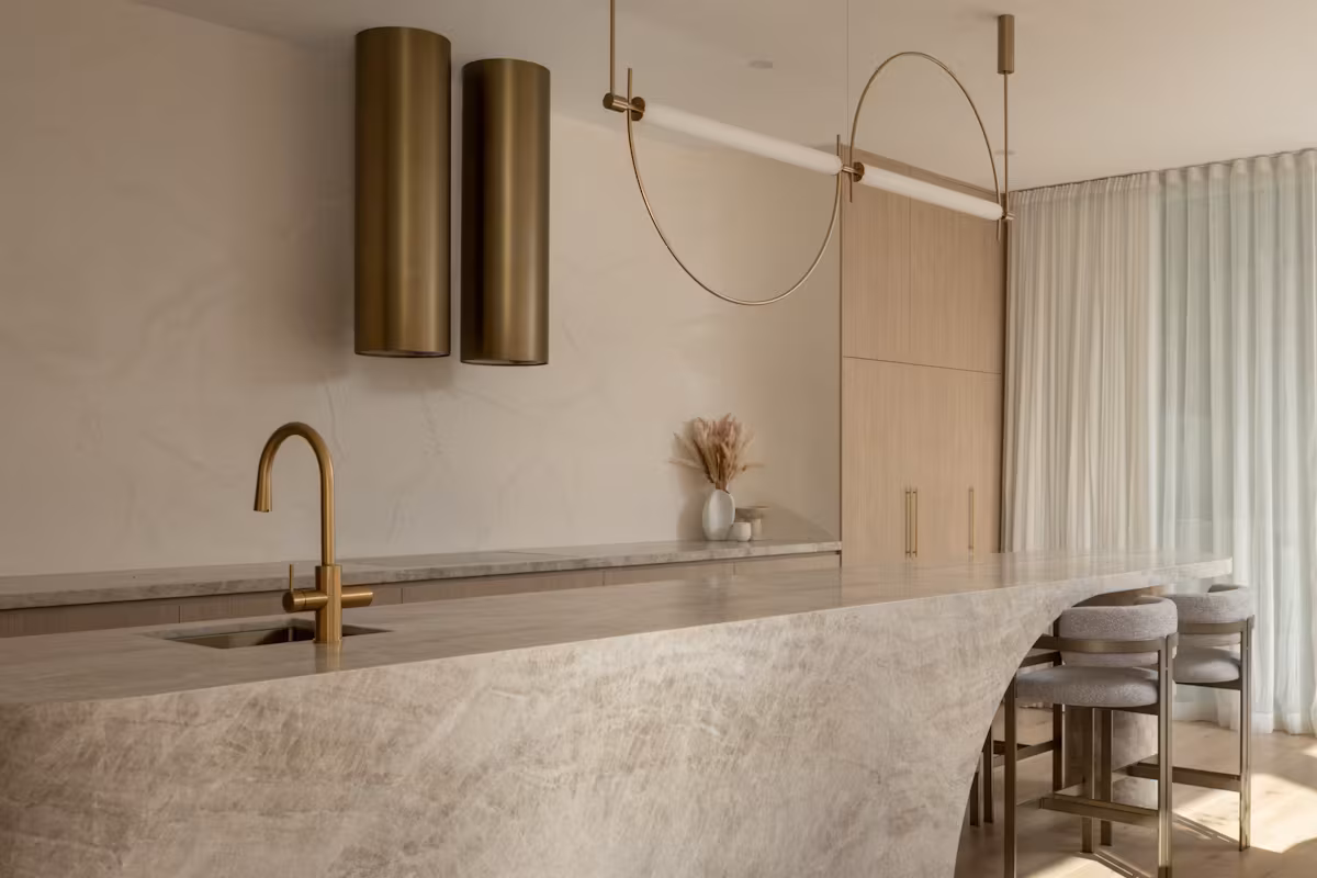 Marmorio Dekton worktop in a completed kitchen project
