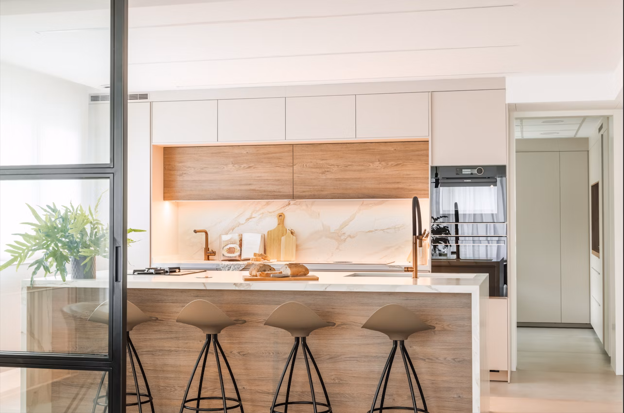 Installed Morpheus Dekton worktop in a kitchen setting