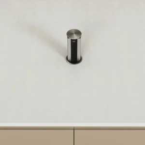 Pop-up socket design option for stone worktop