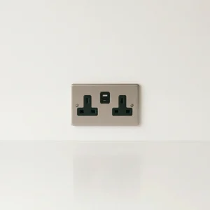 Wall socket design option for stone splashback