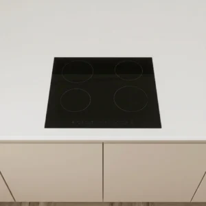 Rebated hob cut-out in stone worktop