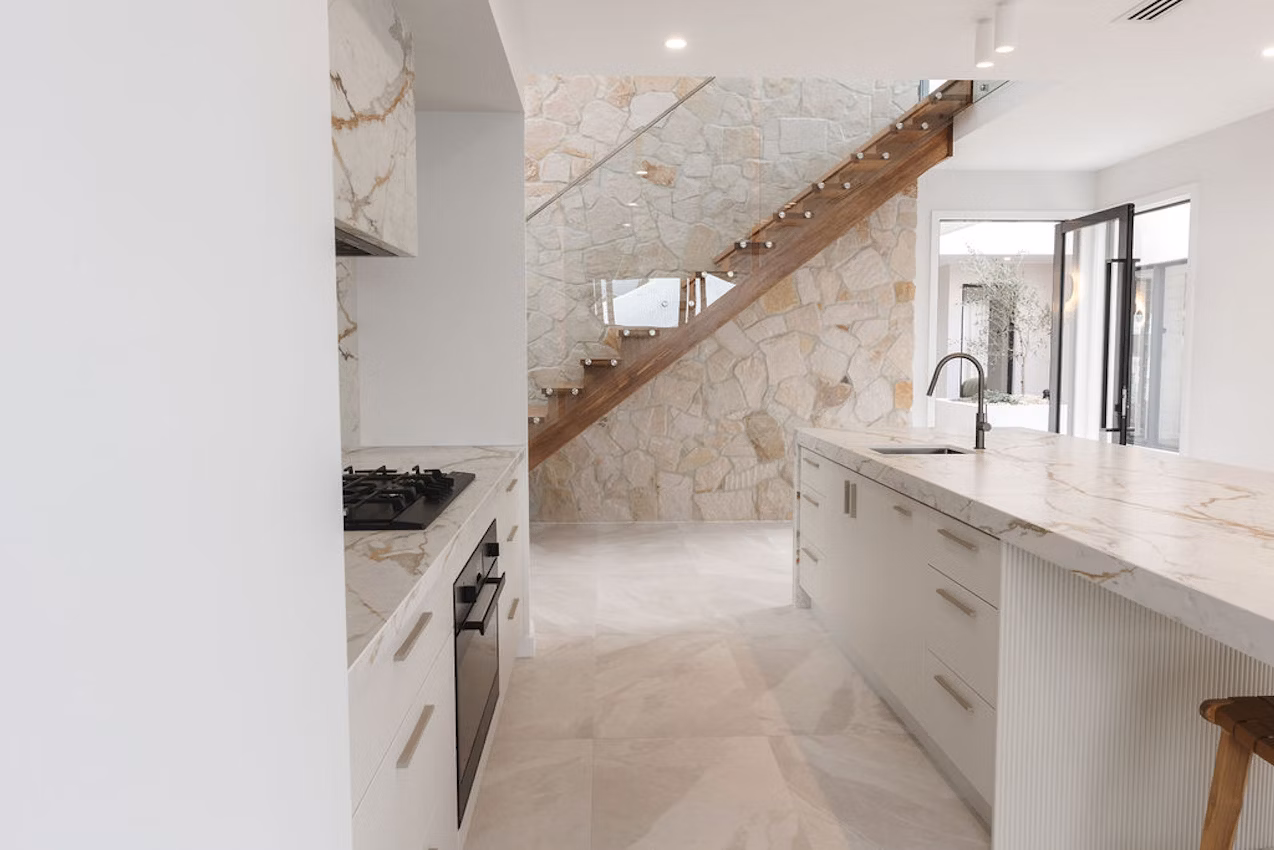 Reverie Dekton worktop in a completed kitchen project