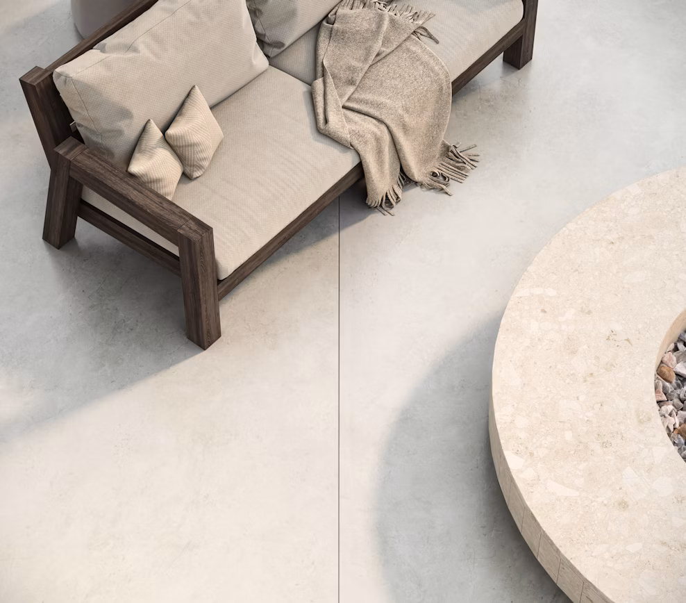 Living room floor with Sandik Dekton surface
