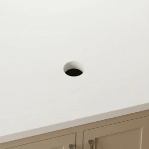 Tap hole cut-out in stone worktop