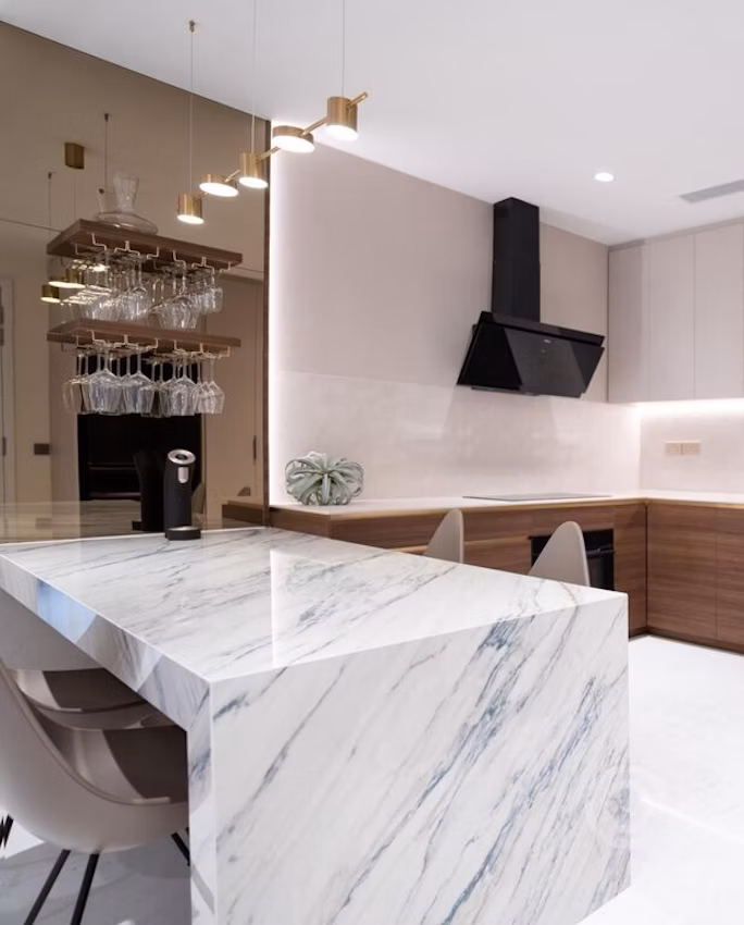 Trance Dekton worktop in a completed kitchen project