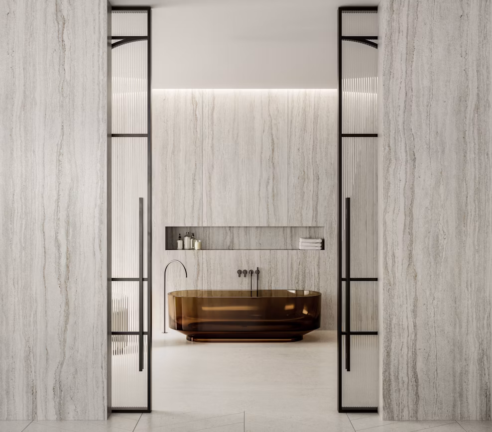 Bathroom with Trevi Dekton wall panels