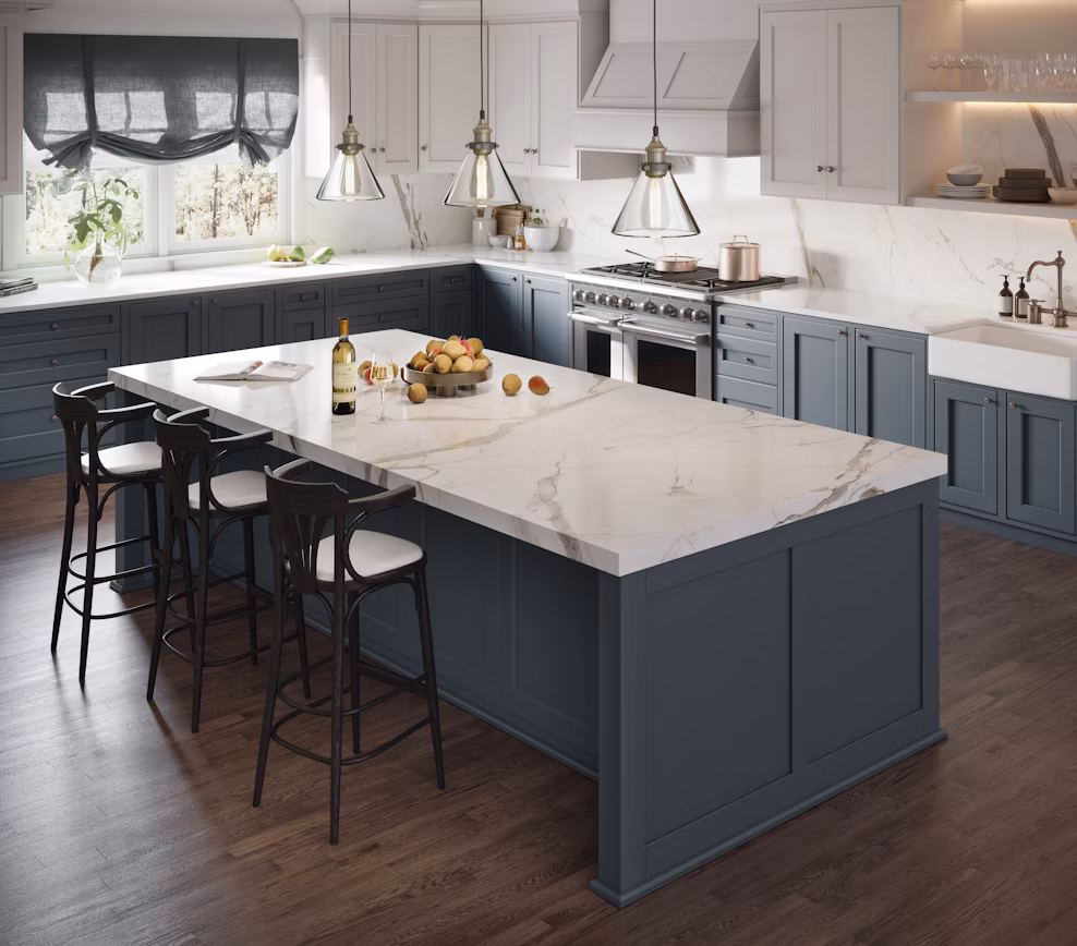 Vigil Dekton worktop in a completed kitchen project