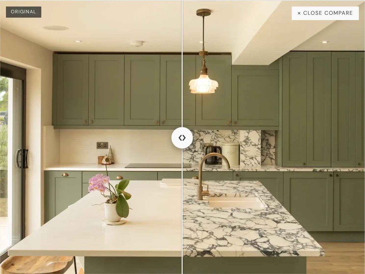 before and after visualiser image