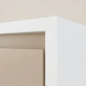 Set-back waterfall end design for stone worktop