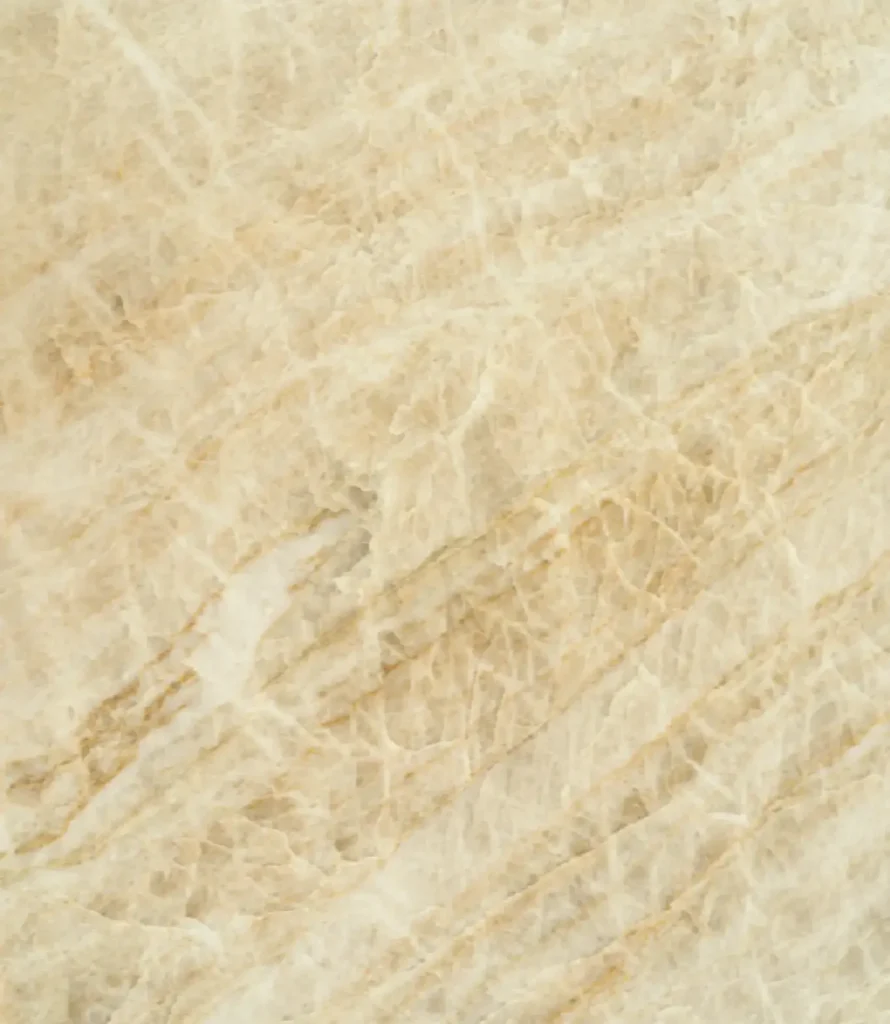 Full slab of TERRA natural stone with warm beige veining