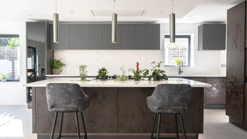 white kitchen worktop