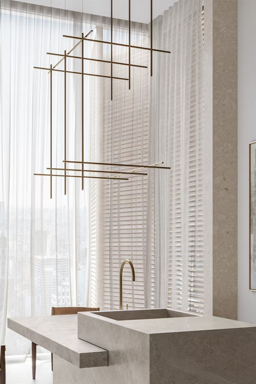 Minimal kitchen island with Ava Dekton worktop