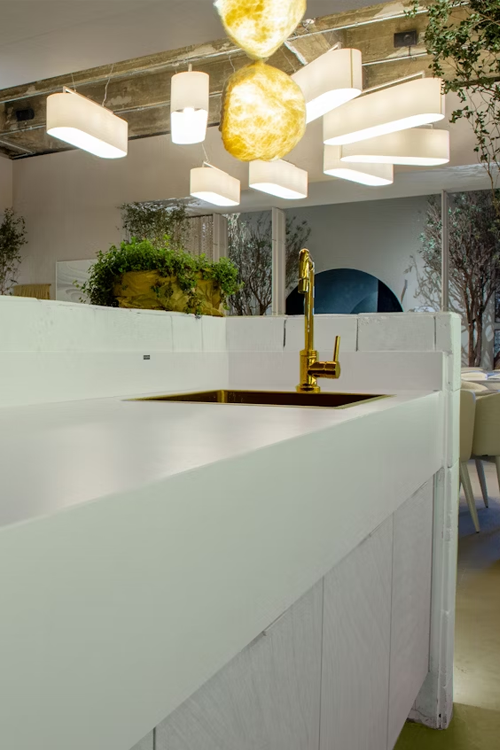 Installed Moone Dekton worktop in a kitchen setting