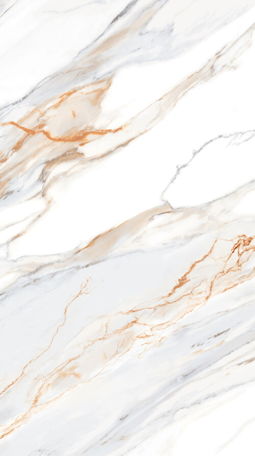 Calacatta Lusso white sintered stone worktop with grey veining