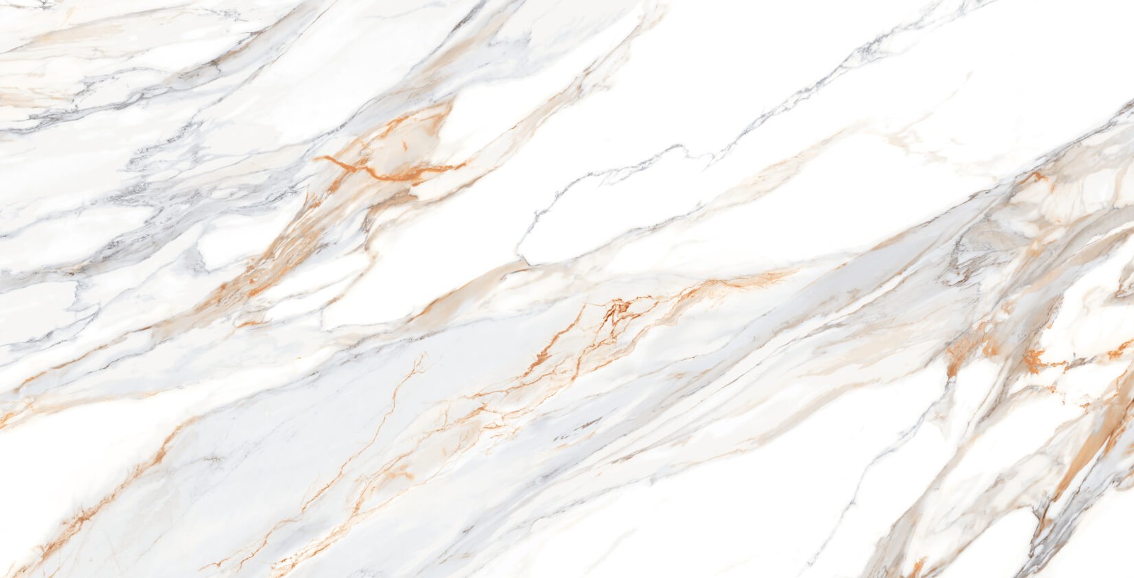 Calacatta Lusso white sintered stone worktop with grey veining