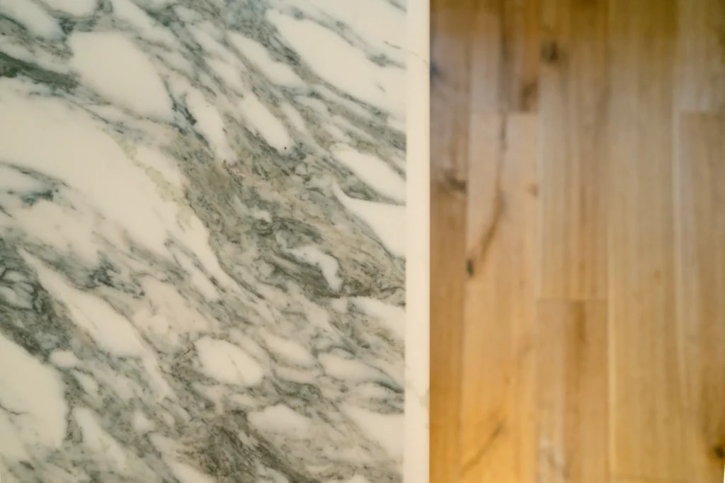 Calacatta Verde Kitchen Worktops in Hackney: Florence’s Kitchen project gallery image 1