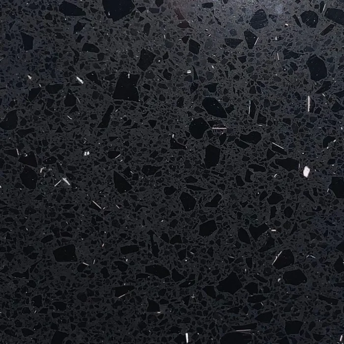 black sparkle quartz worktop