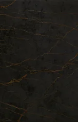 Gold Laurent Sintered Stone worktop with bold copper veining