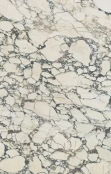 Calacatta Monet worktop with fluid grey and warm-toned veining