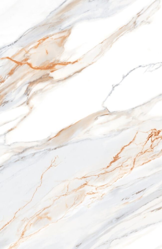 Calacatta Lusso white sintered stone worktop with grey veining