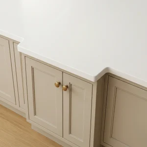 Full breakfront corner design for stone worktop