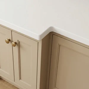 Half breakfront corner design for stone worktop