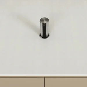 Pop-up socket design option for stone worktop