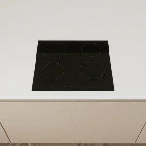 Rebated hob cut-out in stone worktop