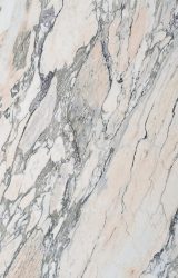 Rosa Arabescato marble worktop with soft blush undertones and expressive veining