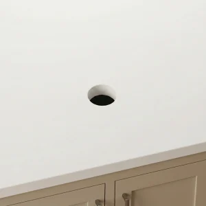 Tap hole cut-out in stone worktop