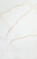 Full slab view of Gold Superior worktop with elegant grey and soft gold veining